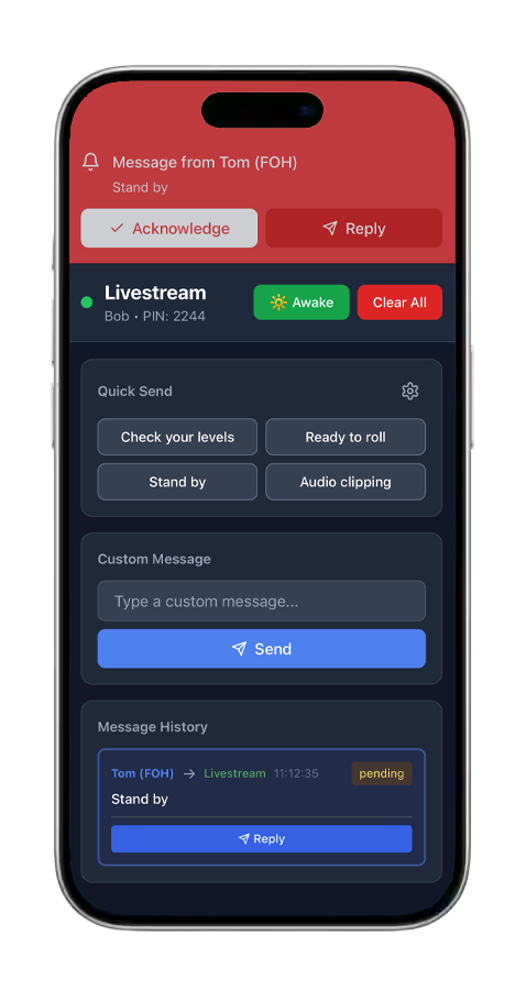CrewLink Session View